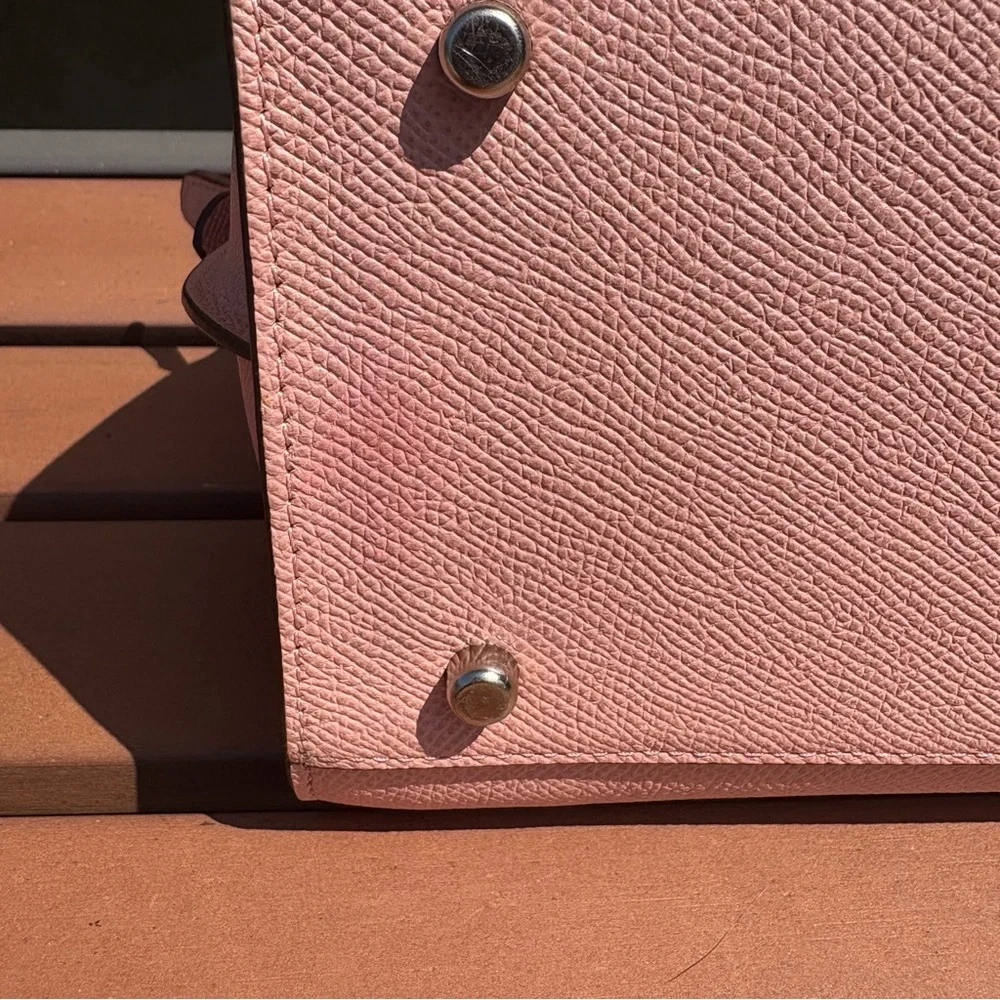 Coach Pink Blush Structured Leather Satchel